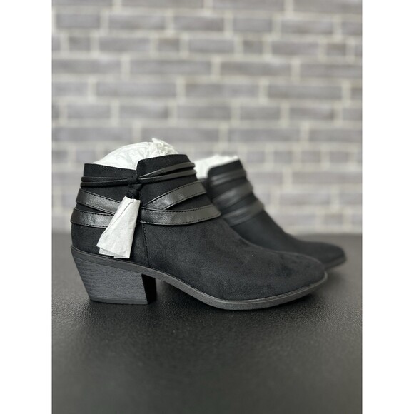 LifeStride Women's Paloma Booties Black Suede Size 9M - Picture 1 of 11